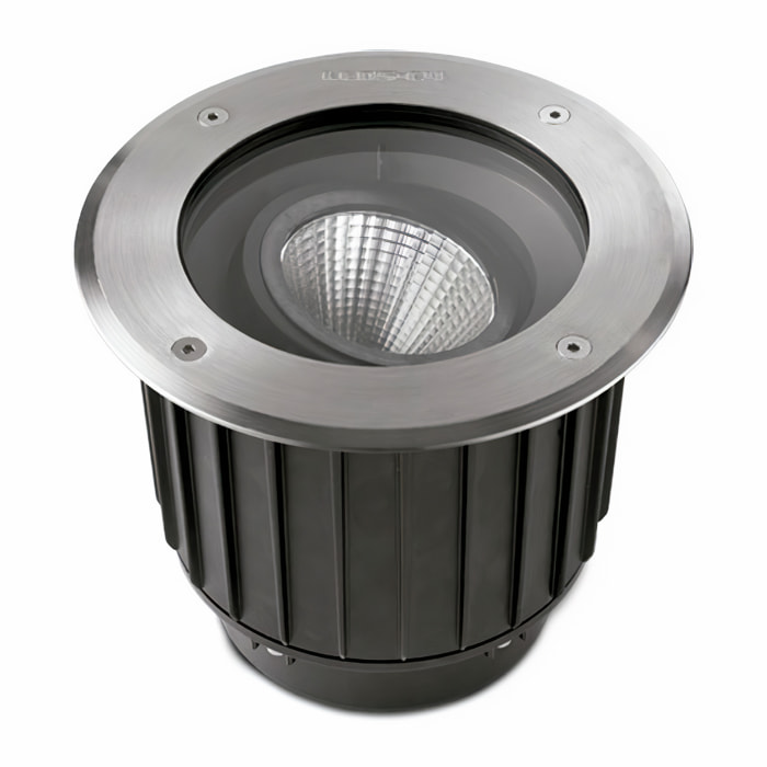 LEDS C4 Empotrable De Suelo IP65-IP67 Gea Cob LED Aluminium Ø223Mm LED 23W 4000K Acero