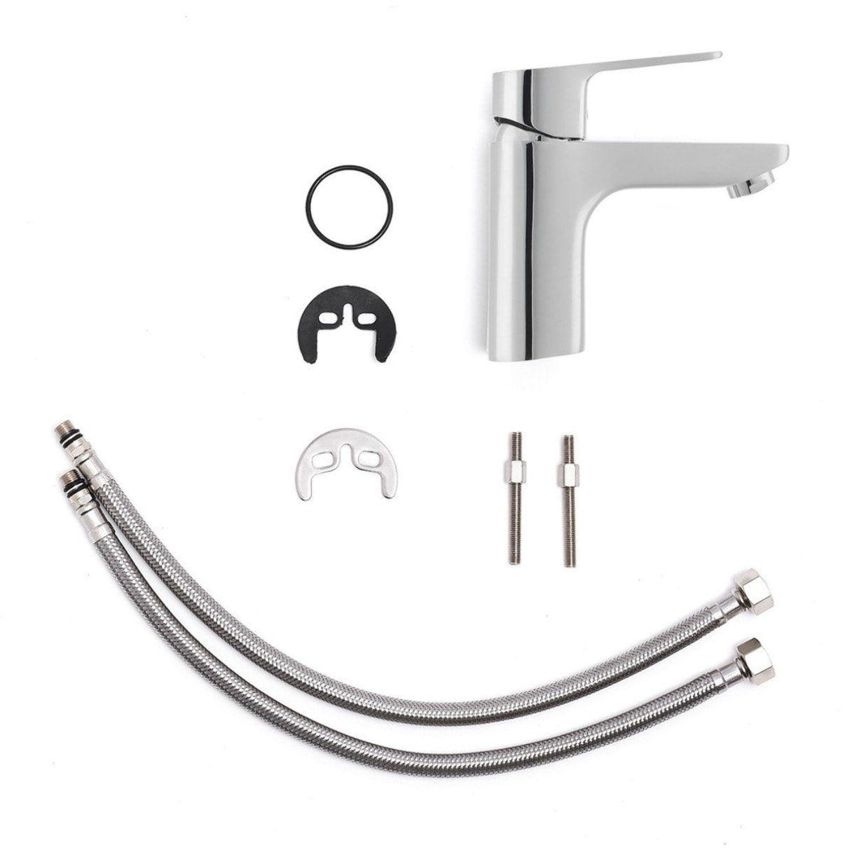 Optima Cube Way mitigeur de lavabo sur pied, sans vidage, chrome brillant (CU271)