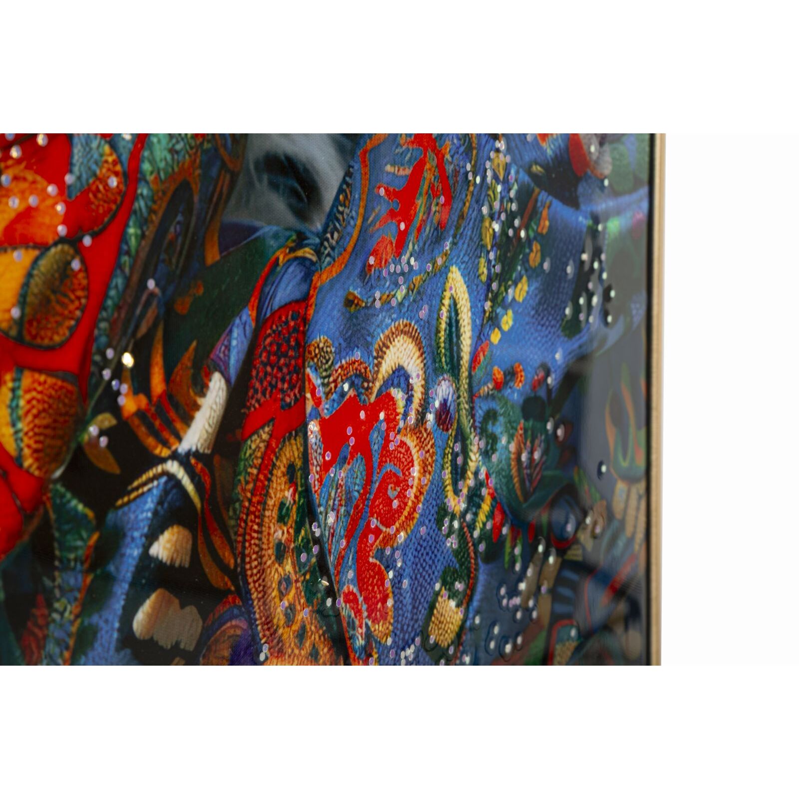 DIPINTO SU TELA LACCATO MOIRA C/CORNICE -A- CM 52X4X102