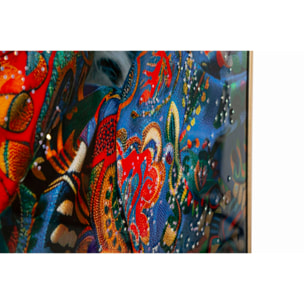 DIPINTO SU TELA LACCATO MOIRA C/CORNICE -A- CM 52X4X102