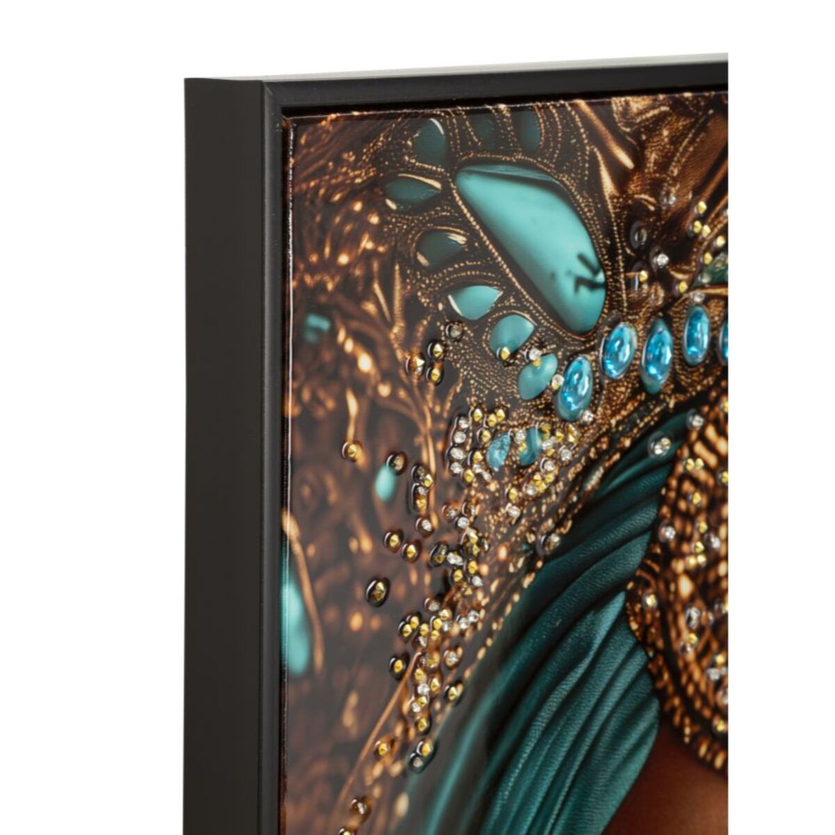 STAMPA DECORATA SU TELA LACCATA C/CORNICE MAYA CM 50X3,5X100