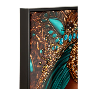 STAMPA DECORATA SU TELA LACCATA C/CORNICE MAYA CM 50X3,5X100