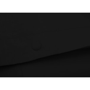 Coppia Federe Letto 100% Cotone Tinta Unita Nero