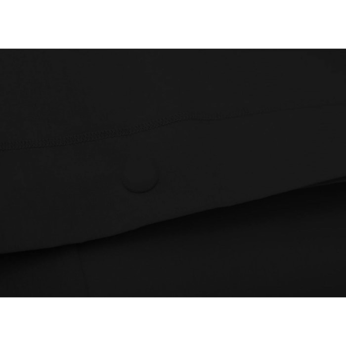 Coppia Federe Letto 100% Cotone Tinta Unita Nero