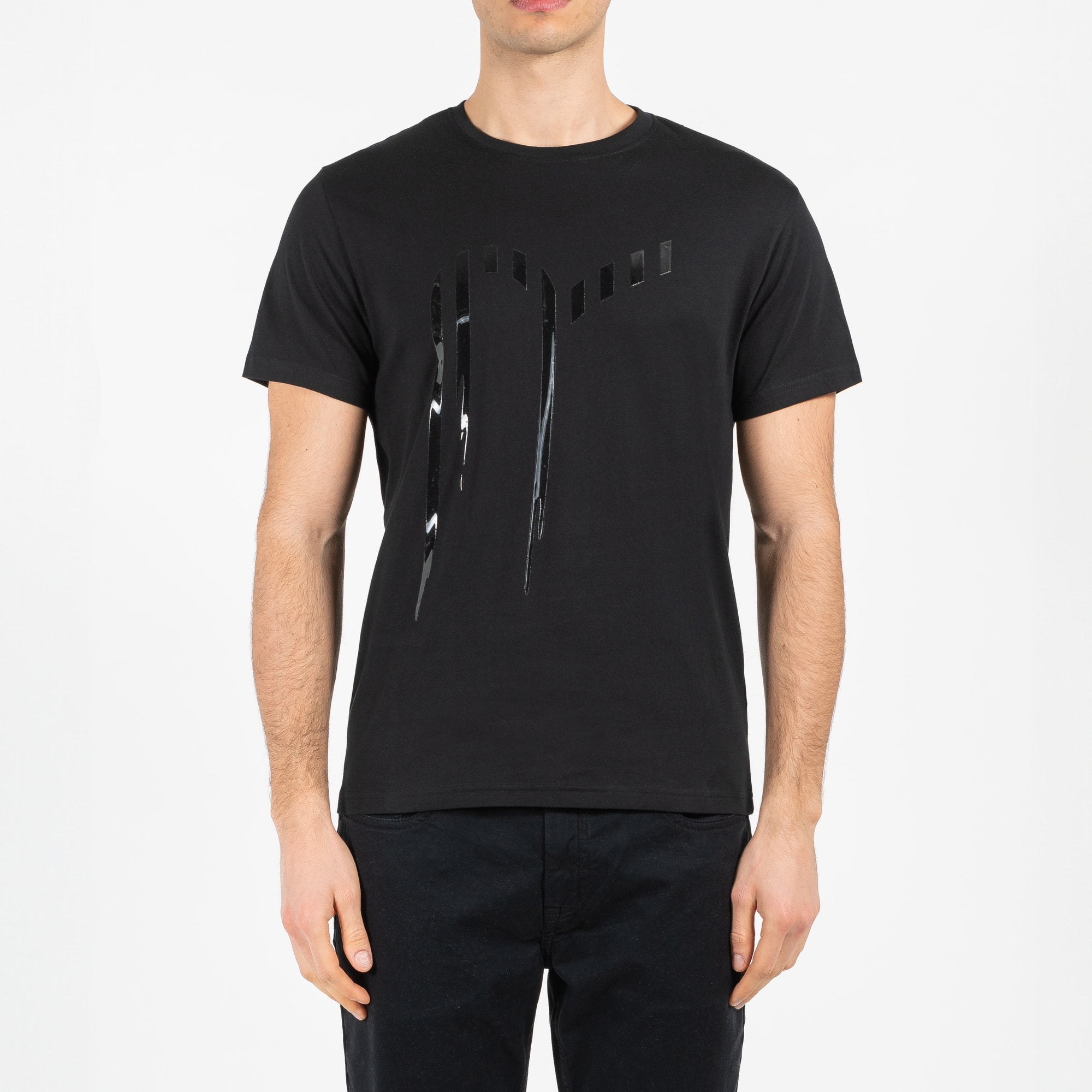 T-shirt jersey cotone organico con stampa narrow fit