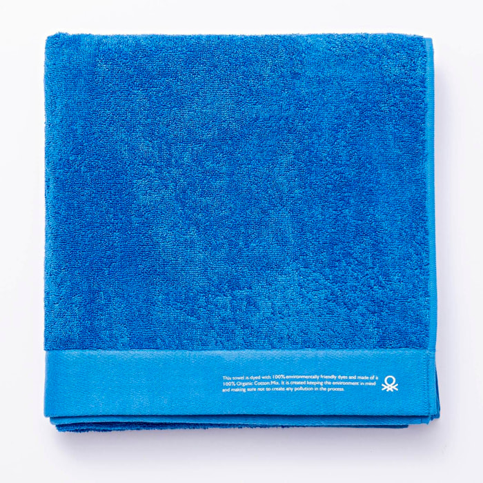 Toalla 90x150 algodón orgánico 450gsm azul benetton