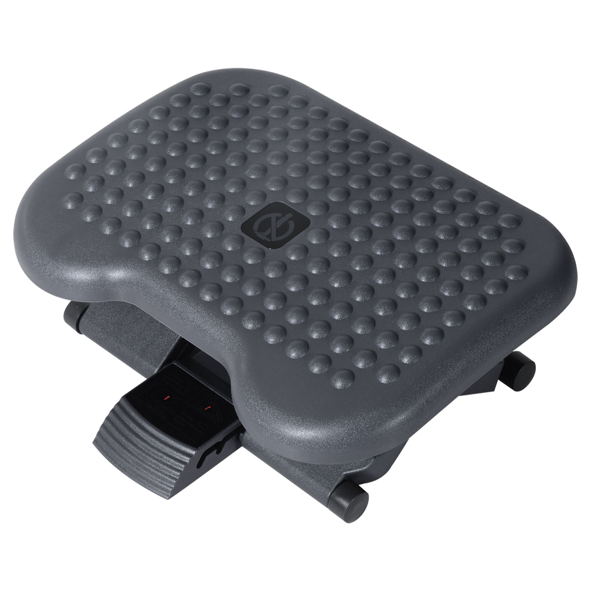 Repose-pieds bureau ergonomique hauteur et inclinaison réglables 46L x 35l cm gris noir