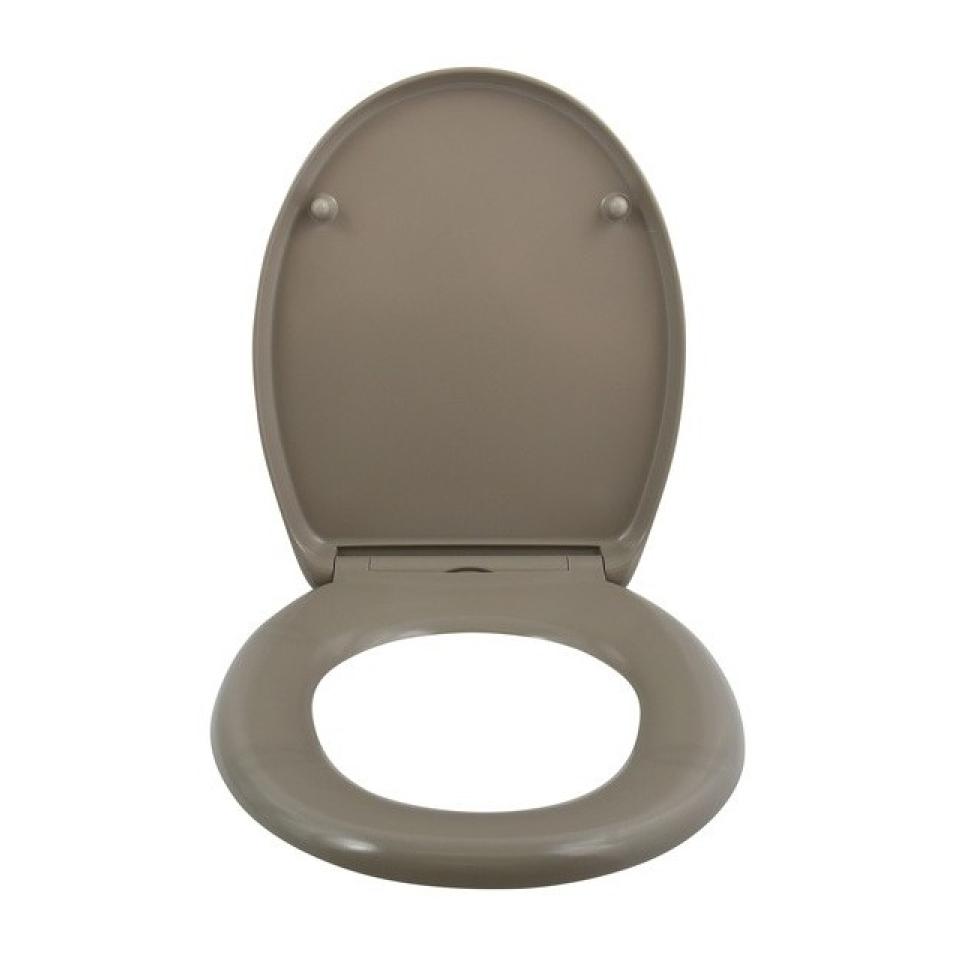 Abattant wc EASY CLIP Thermo Dur Taupe - Charnières Inox Spirella