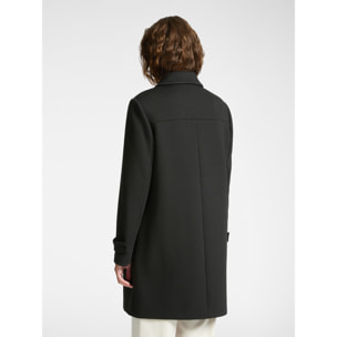 Elena Mirò - Cappotto in tessuto scuba con colletto - Nero