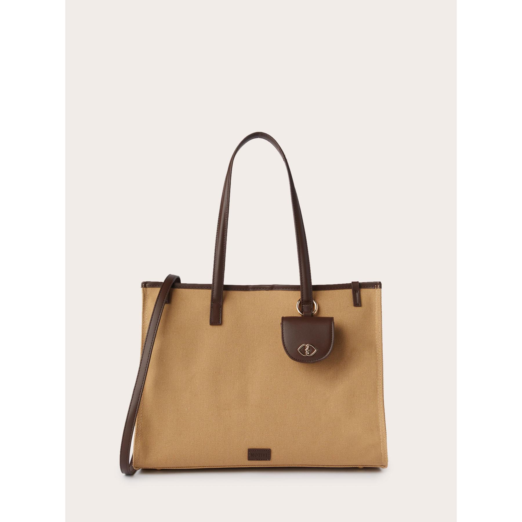 Motivi - Shopping bag in canvas - Marrone