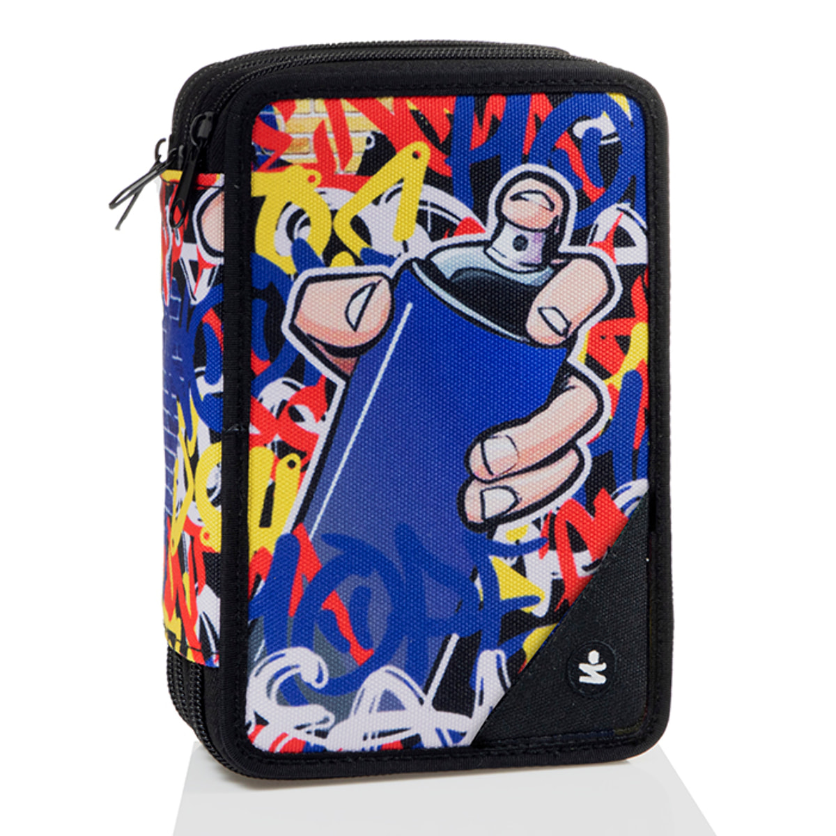 Astuccio 3 ZIP "Graffiti R & Y" Completo 43 Pezzi - (7 Accessori + 18 Pastelli + 18 Pennarelli)