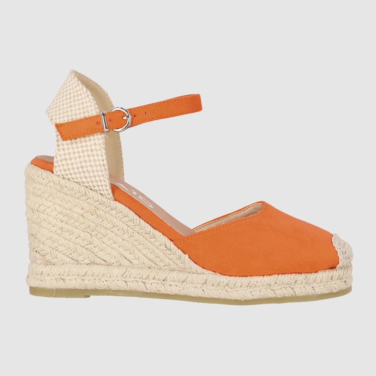 Sandalias de Tejido - Naranja - Tacón: 8 cm