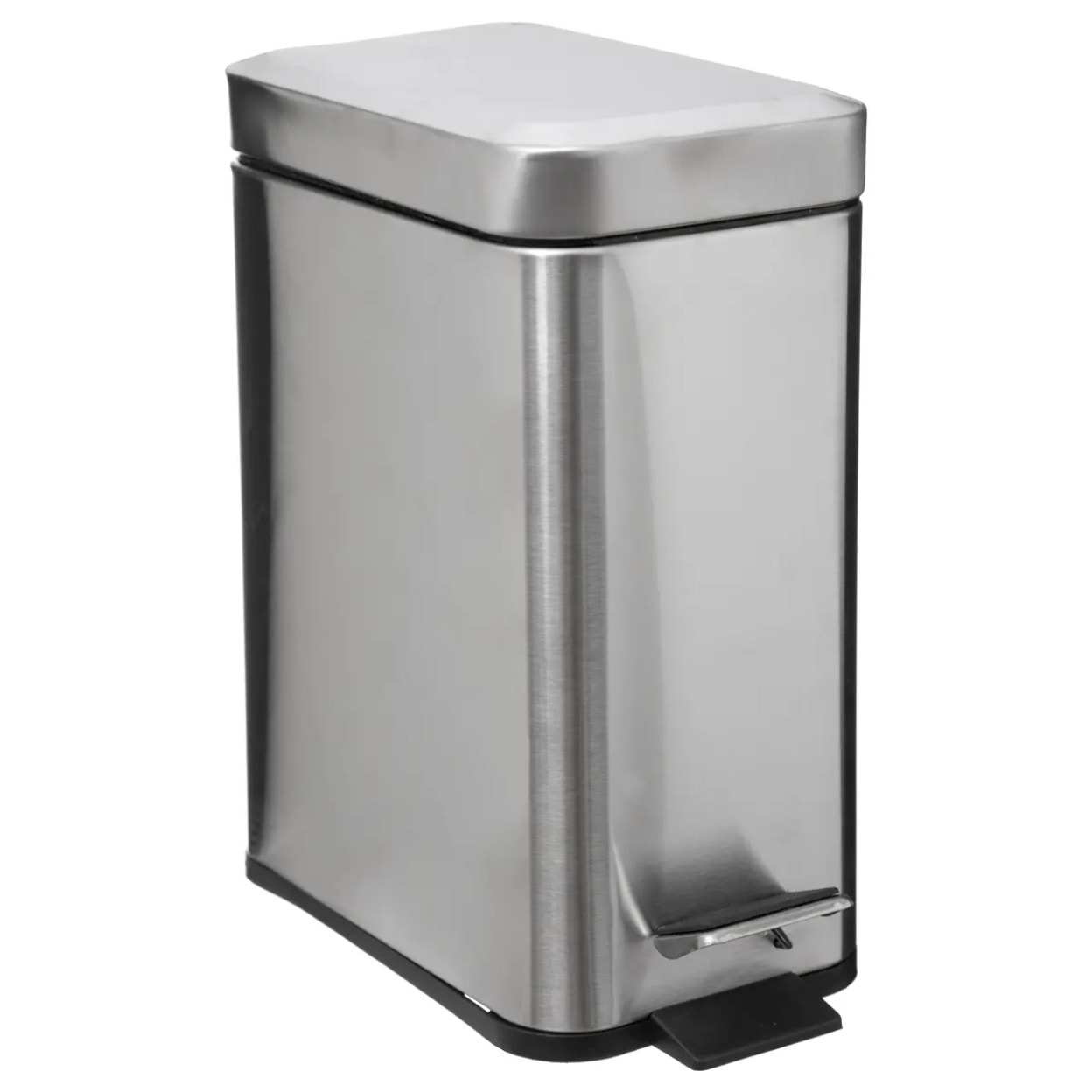 Poubelle rectangulaire soft close inox 5l