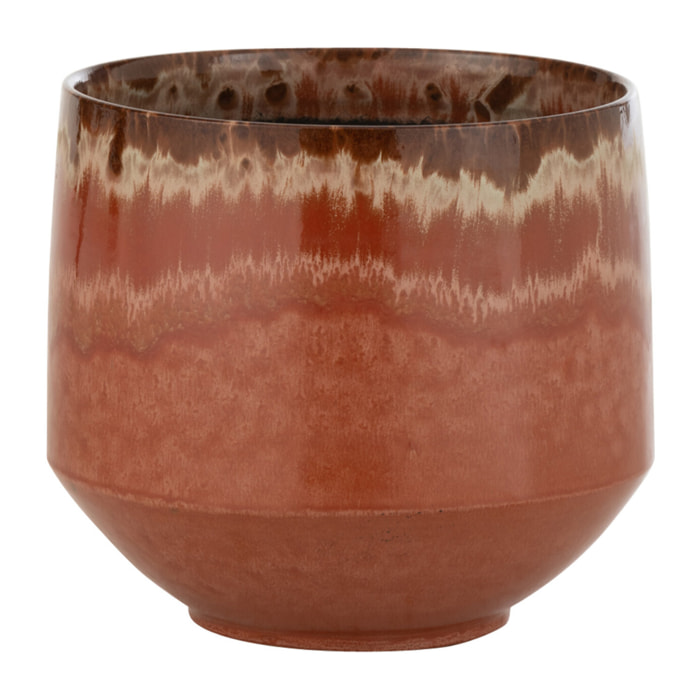 J-Line cache-pot Aline - céramique - rouge - medium - Ø 24.5 cm