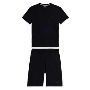 Completo sportivo in cotone con t-shirt e bermuda