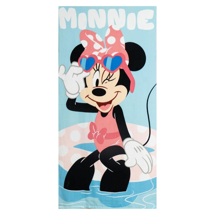 Set de Toalla y Gafas de Natación de Minnie - 24x34x6 cm - Color:Azul