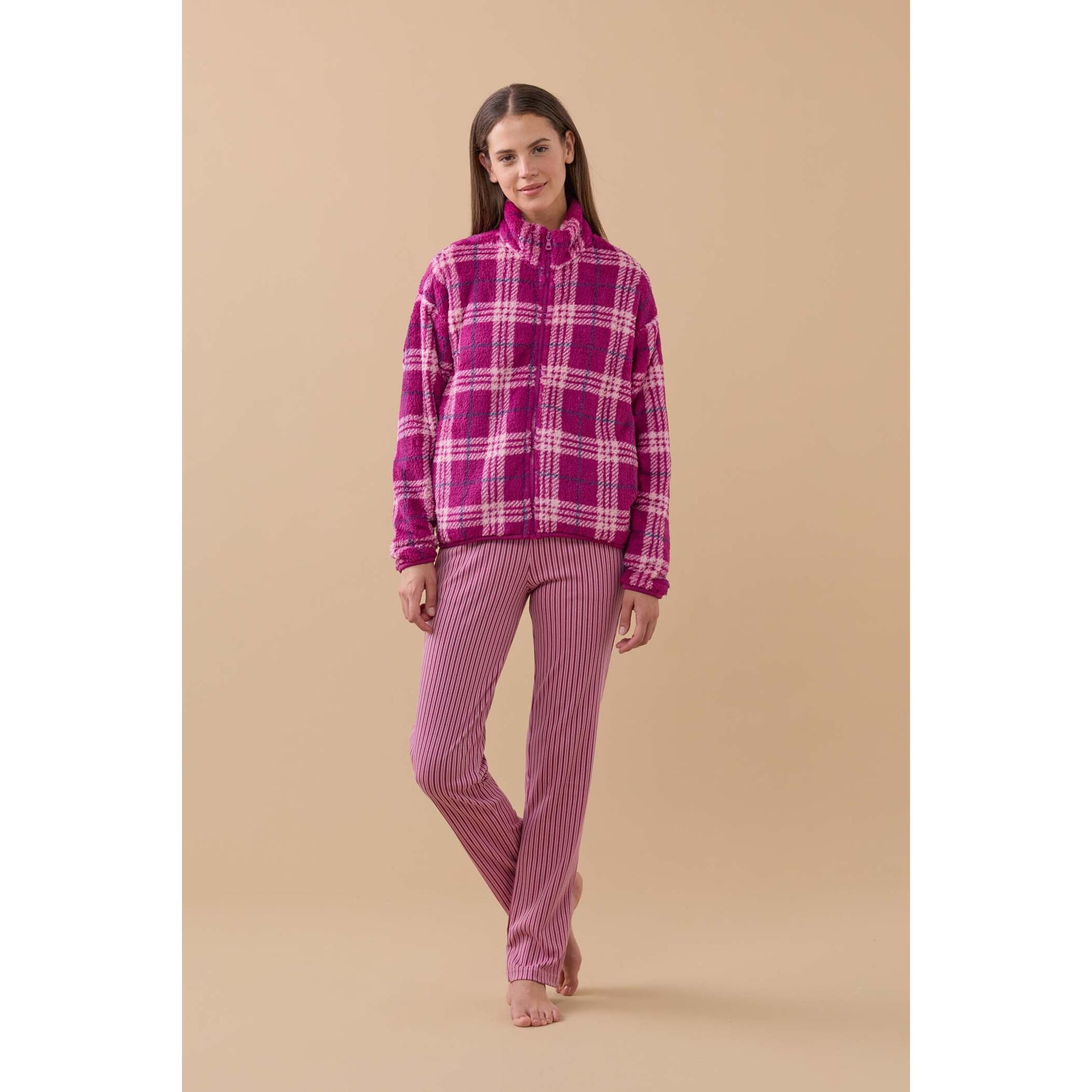 Giacca donna nelly in eco pelliccia con zip Noidinotte