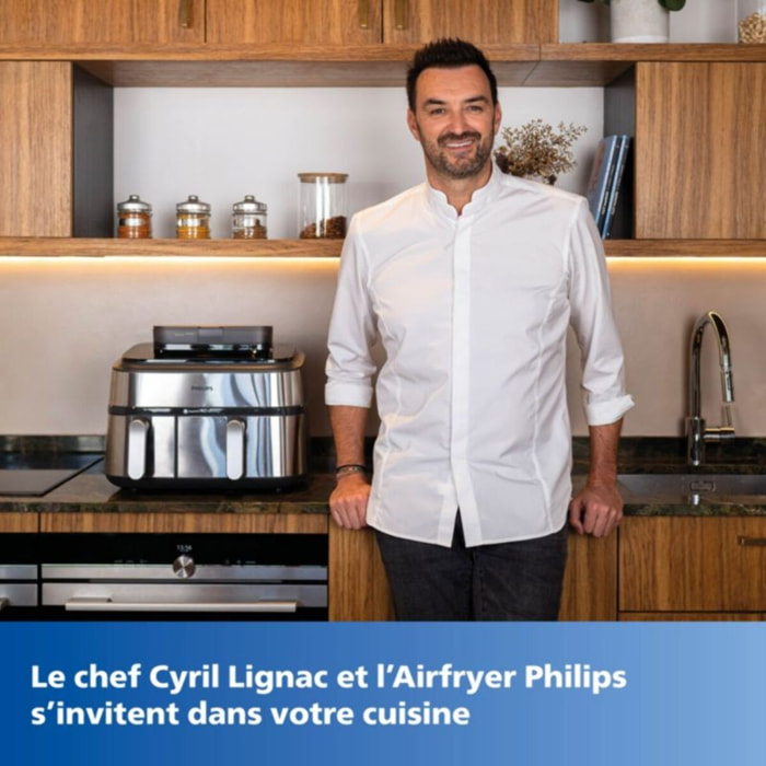 Airfryer PHILIPS Série 5000 Double bac 9,0L NA555/00