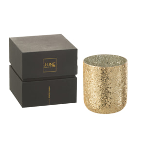J-Line bougie parfumée Luxuria - Vanilla Escape - verre - or - large - 80H