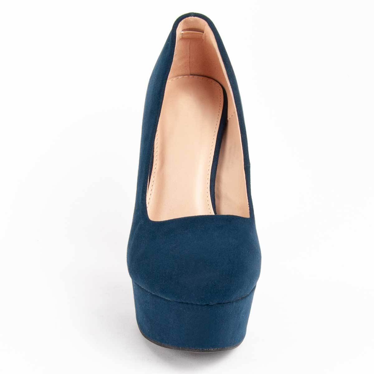 Zapato De Tacón - Azul - Altura: 13 Cm