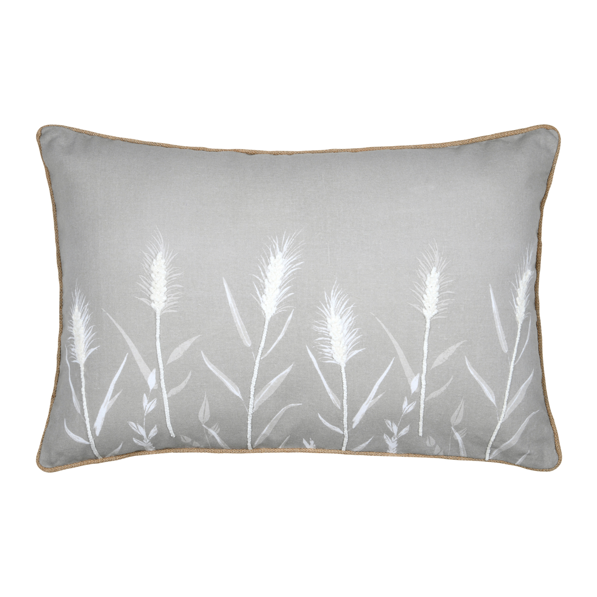 Coussin décoratif pampa en coton - Naturel
