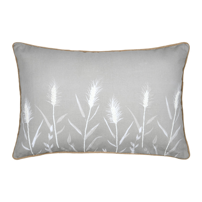 Coussin décoratif pampa en coton - Naturel