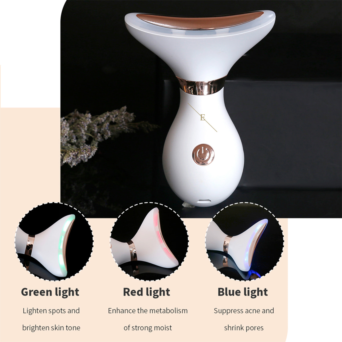 Sistema antienvejecimiento LED Neck & Jawline Definer