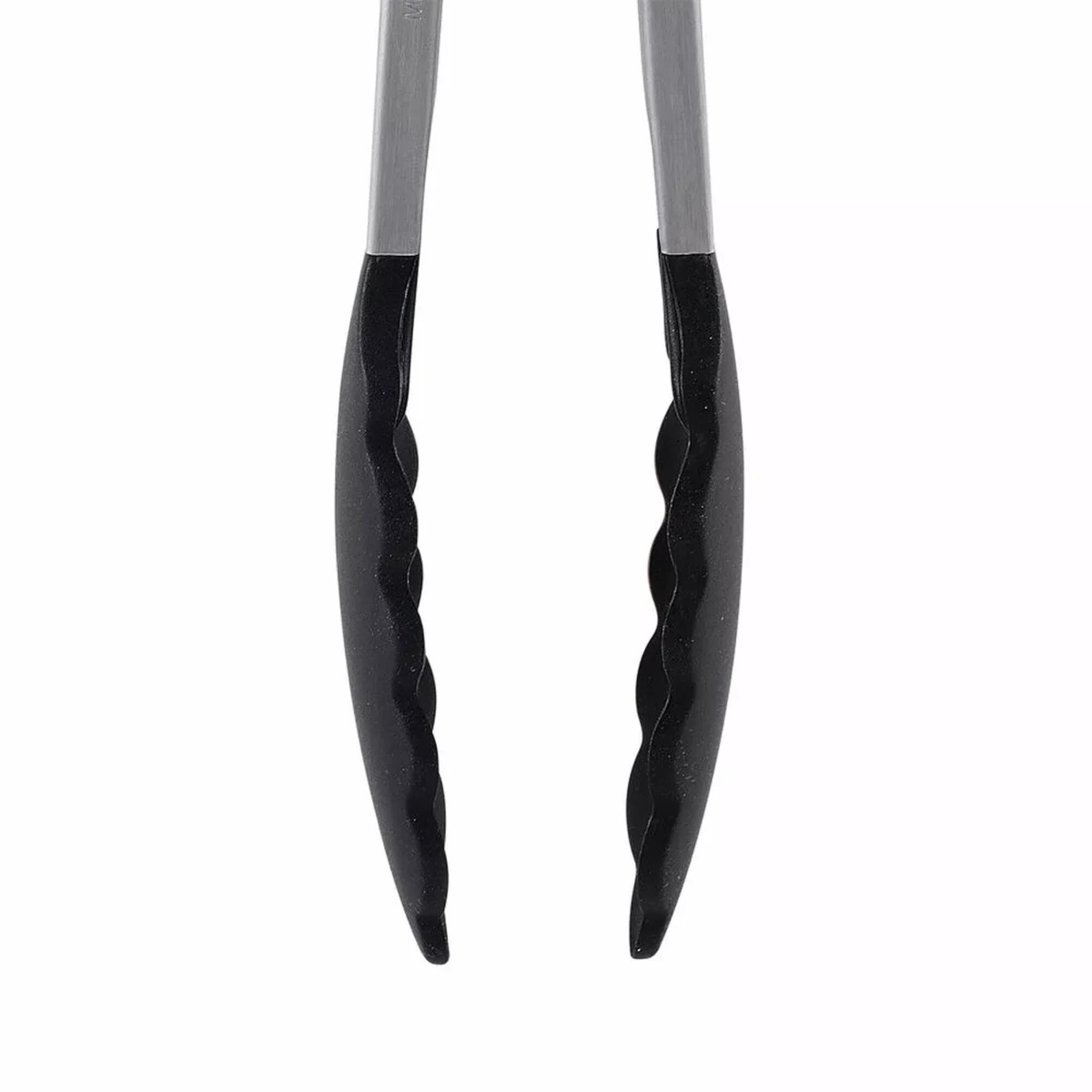 Pinzas de cocina h.34 cm acero inoxidable con puntas de silicona expert san ignacio