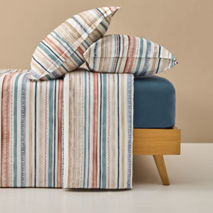 Funda nórdica rayas multicolor Onray color azul 100% Algodón percal