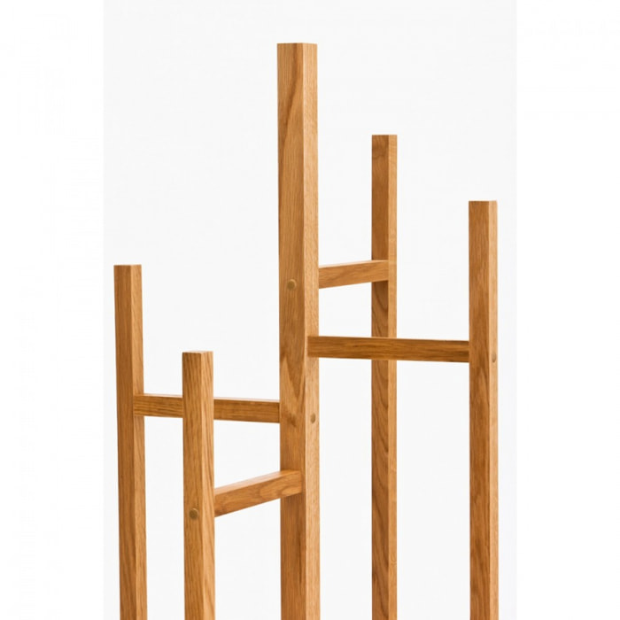 Eigen - Porte-manteaux design bois massif - Bois clair.