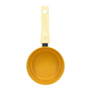 Casserole en aluminium 16cm jaune - compatible induction COLORAMA