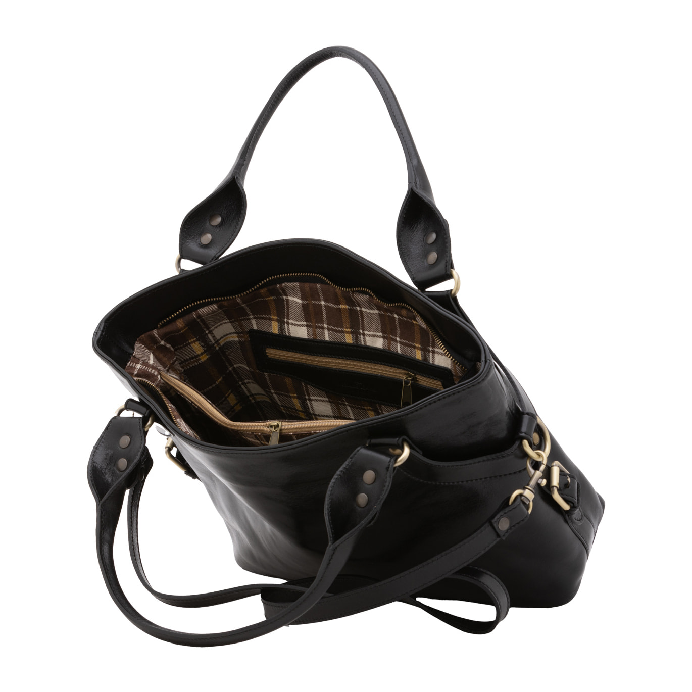 Borsa a mano  da donna In Vera pelle Made in Italy 43x28x12 cm