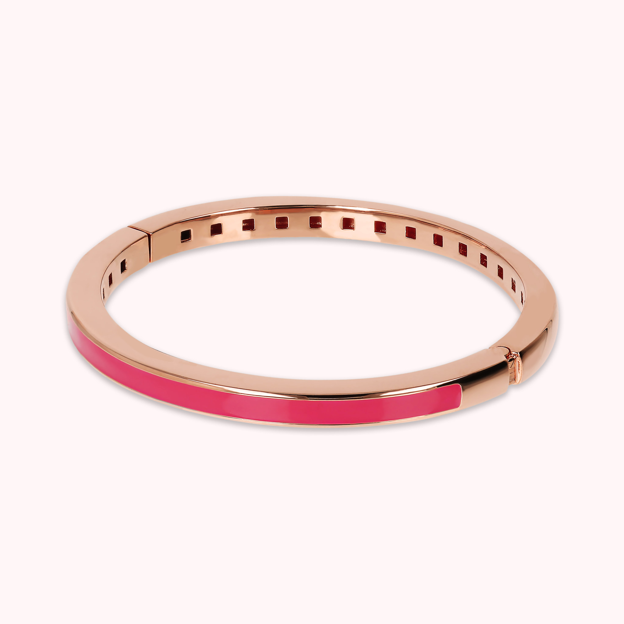 Bracciale Rigido Smaltato Fucsia