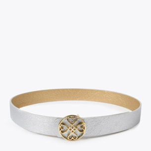 Cintura double face trifoglio cuori