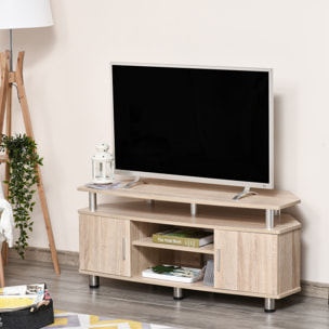 Soporte de TV con Estantes Puertas de 120x39,5x52cm Roble