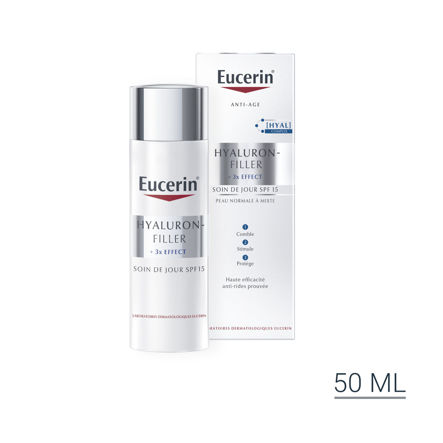 Hyaluron-Filler +3x Effect SPF15 - Soin de Jour - Peau Normale à Mixte 50 ml