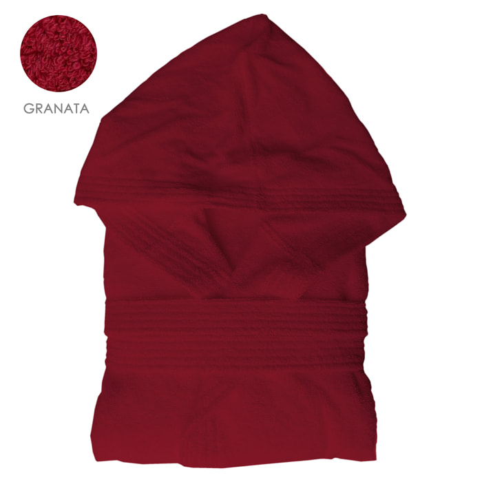 Accappatoio unisex con cappuccio e tasche