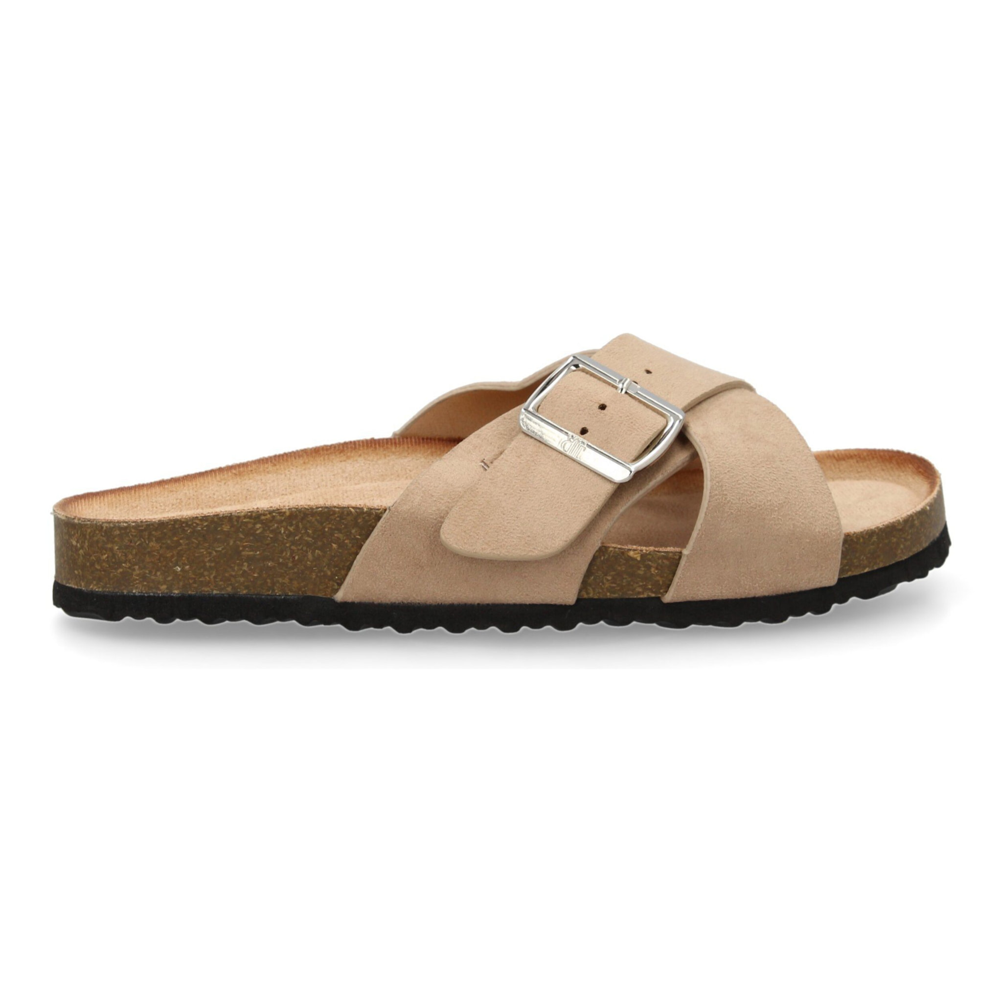 Sandalia Plana de Mujer, Pala entrecruzada, con Planta Anatomica de Bio