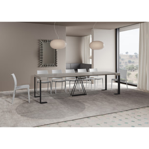 Consolle allungabile 90x40/300cm Zamat cashmere telaio antracite