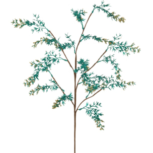 J-Line Branche De Sapin Enneigé - plastique - bleu vert/or - 6 pièces