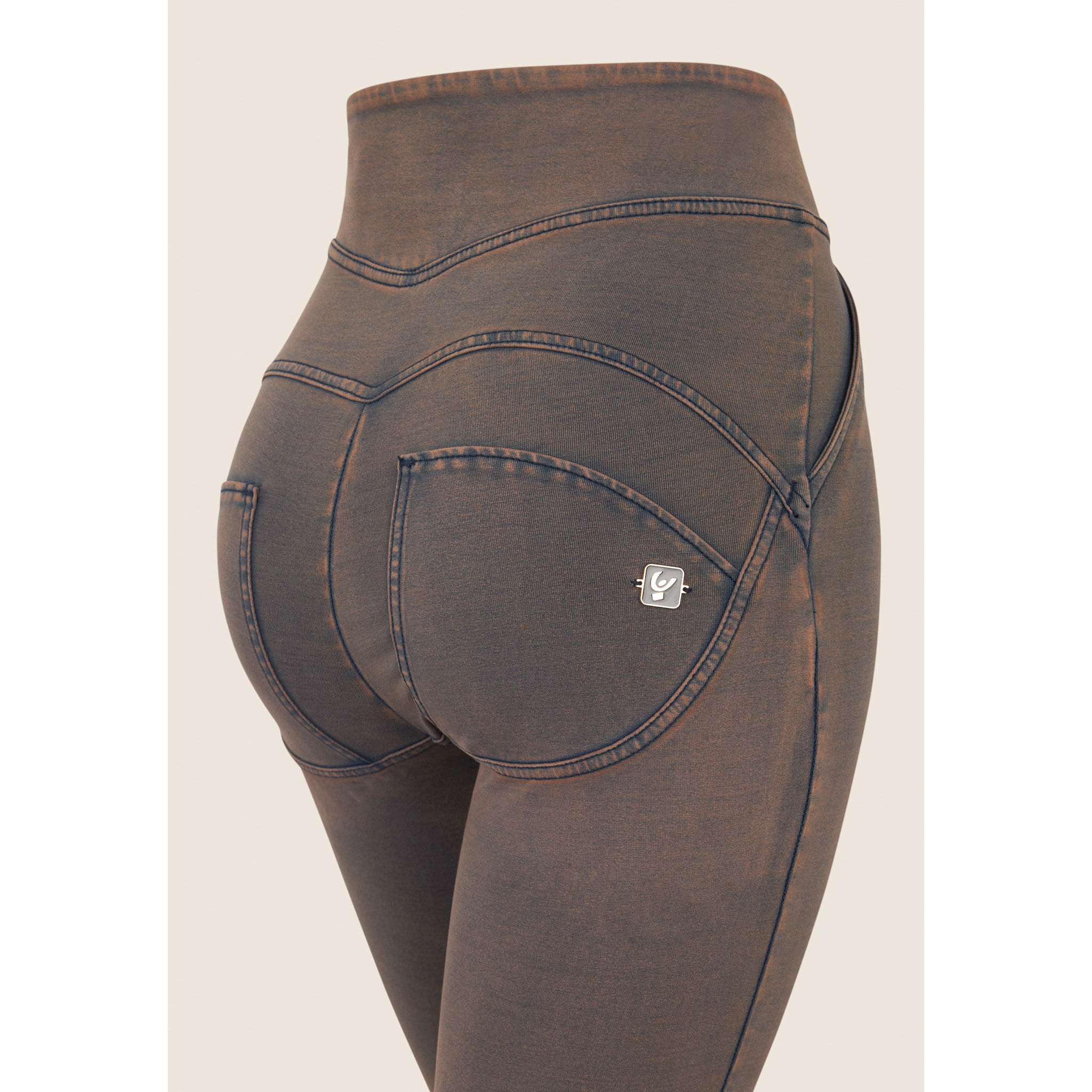 Jeggings WR.UP 7/ vita alta lavaggio ice wash