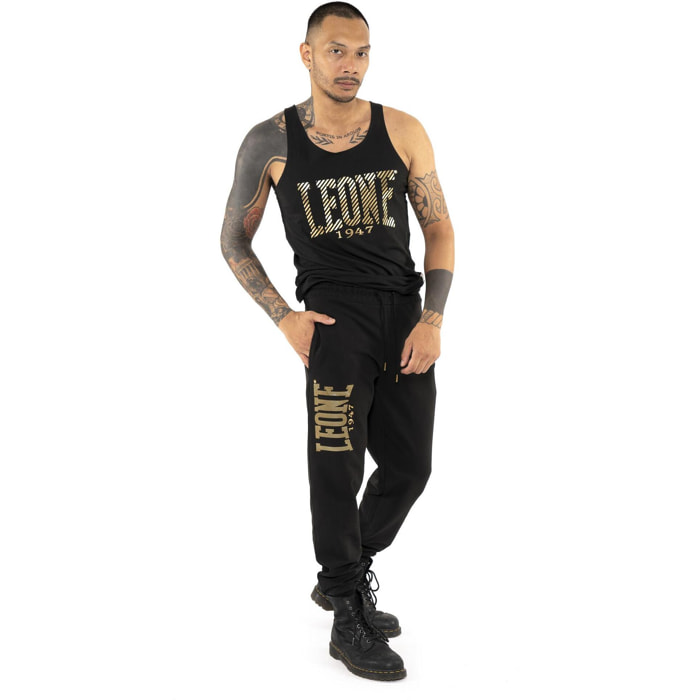 Pantaloni da uomo in cotone non garzato Leone Stripe Gold