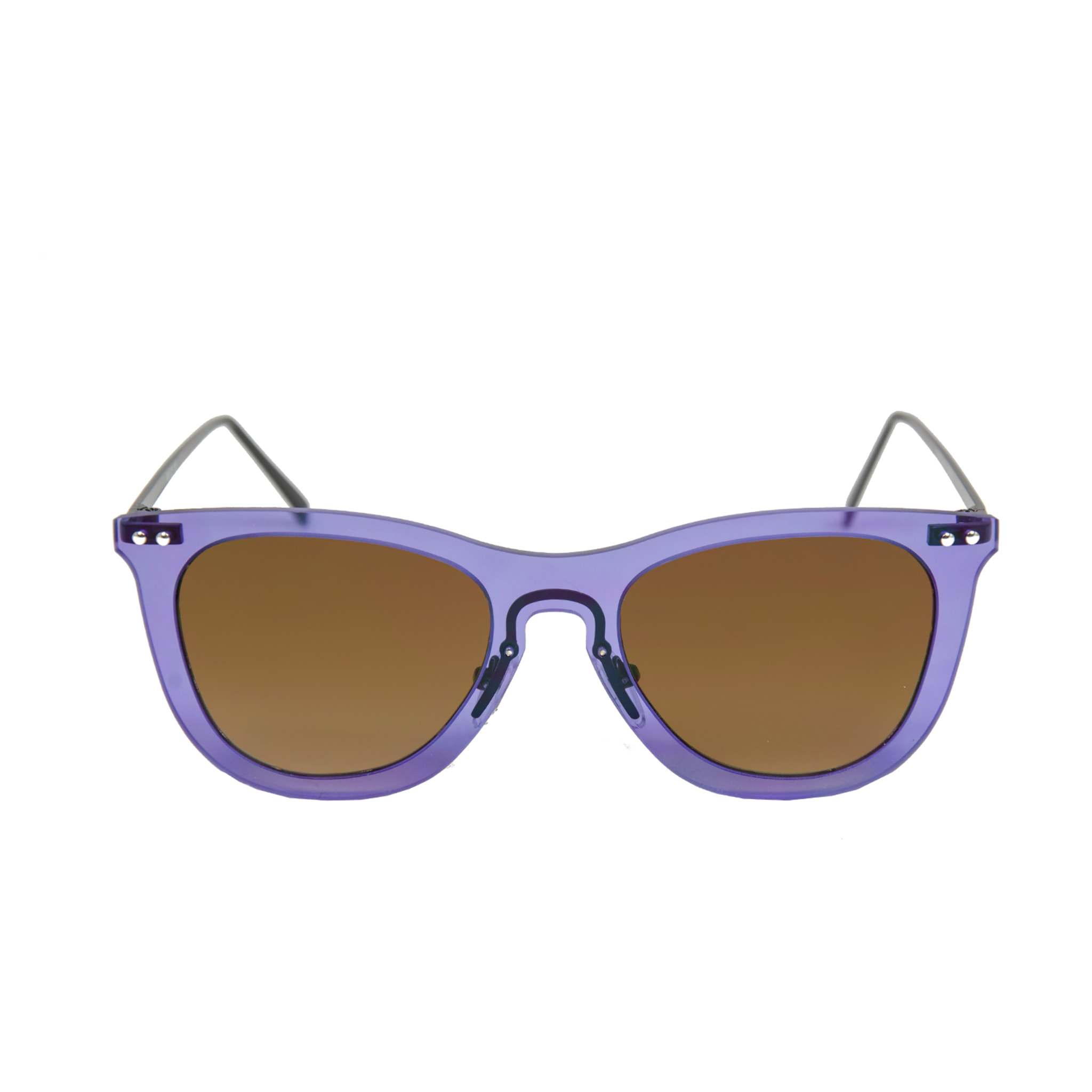 Gafas de sol PALO ALTO ARLES - Azul transparente / Marrón degradado y patilla de metal negro mate
