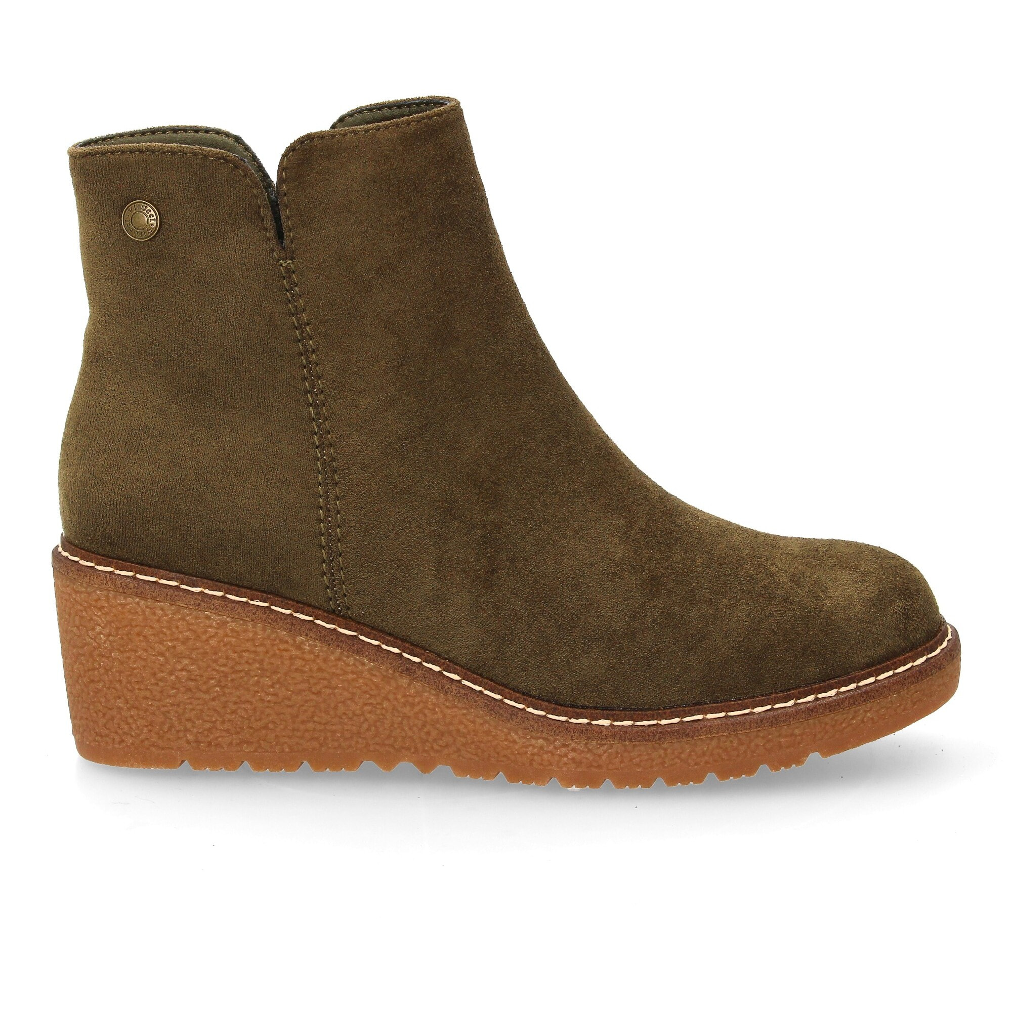 Botín de cuña estampado liso