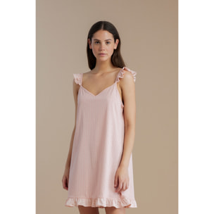 Camicia da notte donna in cotone bretellina little flower Noidinotte
