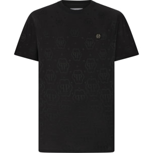PHILIPP PLEIN Camiseta de cuello redondo y manga corta MONOGRAM
