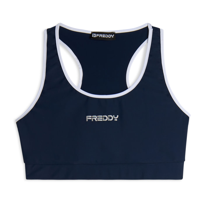 Reggiseno Sportivo con Supporto Medio e bordature a contrasto