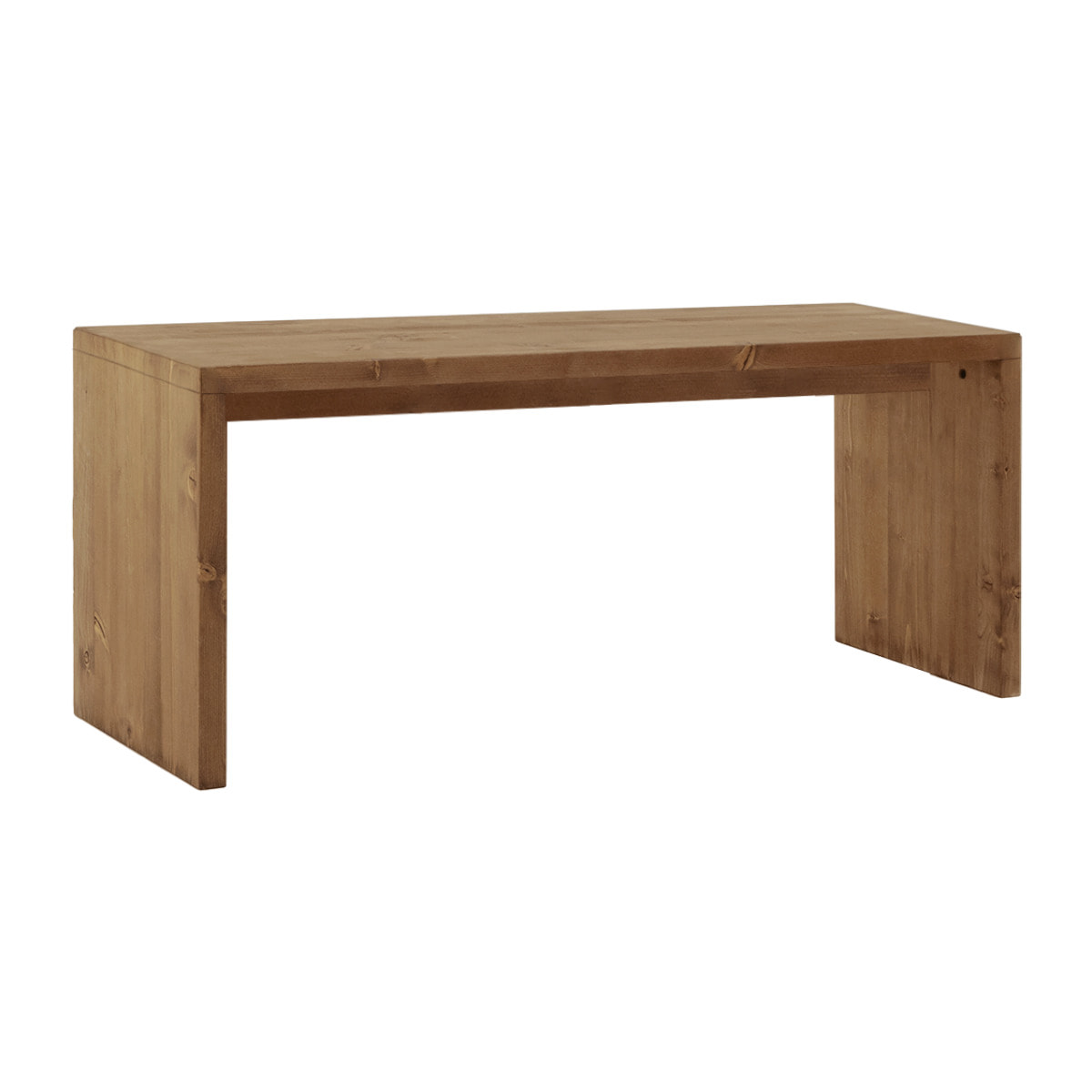 Table basse en bois massif ton chêne foncé de 110x45x35cm Hauteur: 45 Longueur: 110 Largeur: 35
