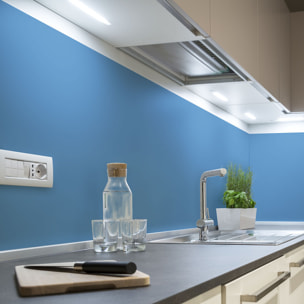 Rouleau adhésif décoratif Vinyle au Mètre - Bleu glace - Sticker Lavable Imperméable Mur Cuisine Meubles