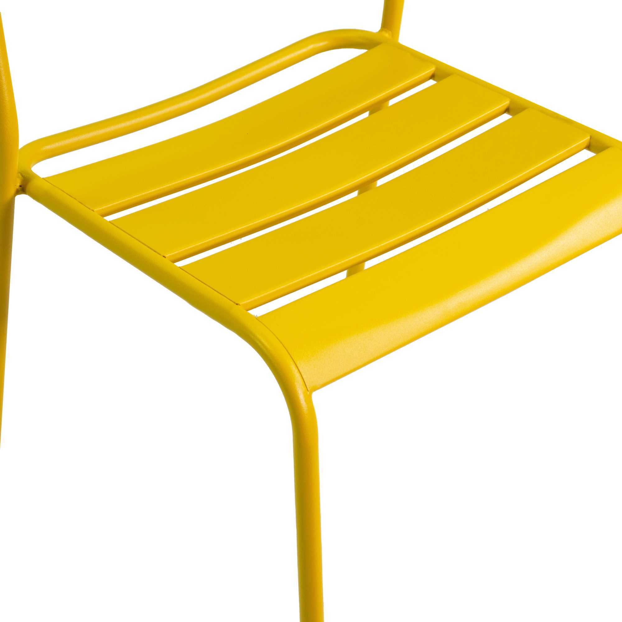 Sedia Rovigo Vacchetti in metallo giallo cm50x54h42/87